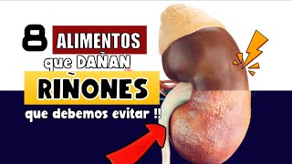 CUIDADO ⚠️ 8 ALIMENTOS QUE DAÑAN LOS RIÑONES [upl. by Schacker66]