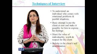 Techniques of Interview  Introduction to Social Work  SOC301Topic037 [upl. by Kilroy468]