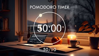 12Hour Study with me ✨ Pomodoro 5010 ✨ Calm Piano and The Sound Of The Late Night ★︎ Focus Station [upl. by Derfnam]