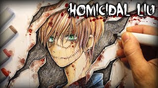 quotHomicidal Liuquot Horror Story  Creepypasta  Drawing [upl. by Helms]