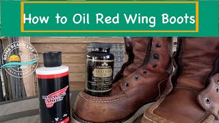 How To Oil Red Wing Work Boots [upl. by Eekorehc]