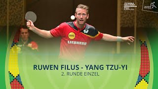 Ruwen Filus  Yang TzuYi I 2 Runde Einzel I WM 2023 in Durban [upl. by Nithsa]