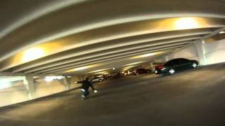 Parking structure surfing with the STOWBOARD [upl. by Munn]