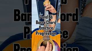 Barre chord struggles F and Bb can be difficult for beginners Great progression to practice both [upl. by Brahear914]