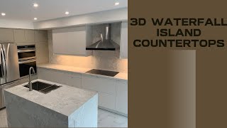 3D Waterfall Island quartz countertop the best design 2022 luxury slstoneworks 3D Island [upl. by Culberson771]