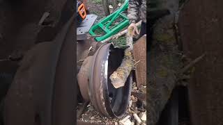 Process of Cutting Tree Branches with a Circular Saw Blade [upl. by Emerald936]