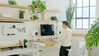 Modern Desk Setup amp Office Tour – Calm Cozy Creative [upl. by Ennairrac]