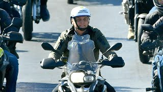 Bolsonaro führt MotorradKorso an  AFP [upl. by Nylecaj349]