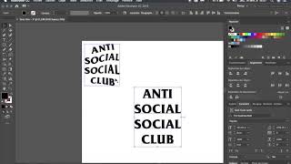 ANTI SOCIAL SOCIAL CLUB Logo Tutorial Illustrator [upl. by Nerol84]