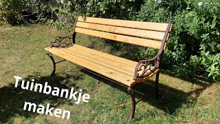 Oud Gietijzeren Tuinbankje Restaureren [upl. by Nuris]