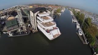 Hakvoort 61 m motoryacht Just Js launch [upl. by Einalam]