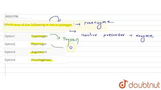 Which one of the following is not a zymogen   CLASS 12  EXCRETORY PRODUCTS AND THEIR ELIMINA [upl. by Lyrpa981]