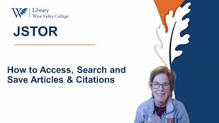 JSTOR How to Access Search and Save Articles and Citations [upl. by Epuladaug]