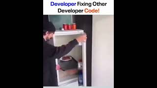 Developer Fixing Other Developer Code coding funny codingxpress memes memesvideo codingmeme [upl. by Lowis544]