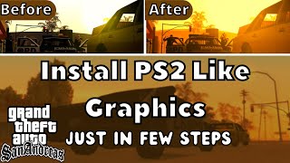 How to get PS2 graphics in gta sa pc  gta sa install ps2 graphics mod  how to install skygfx [upl. by Jerrilyn294]