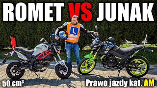 Kategoria AM jaki motorower wybrać JUNAK vs ROMET  PORÓWNANIE I TEST PRĘDKOŚCI MOTOROWERÓW z WORD [upl. by Ailisec]