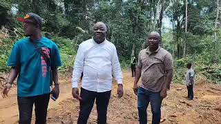 EBOMAFGabon Visite de chantier Ayéné pleineOwendo 3ème tronçon ouvert [upl. by Chor]