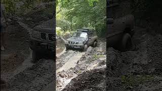 Nissan patrol Y61 30 diesel extremely muddy offroad on 35 tire part 1 [upl. by Stoneman888]