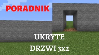 JAK ZBUDOWAĆ UKRYTE DRZWI 3x2 MINECRAFT 152161 [upl. by Bianka820]