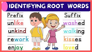 IDENTIFYING ROOT WORDS  English Lessons for Children   Improve Reading amp Vocabulary Skills [upl. by Wendolyn]