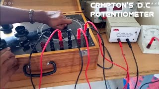 Crompton dc potentiometer demonstration in electrical measurements lab [upl. by Ruder]