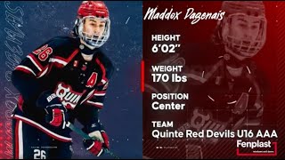 Fenplast QMJHL Prospects  Maddox Dagenais [upl. by Notgnirrab]