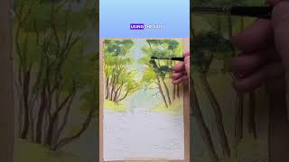 60 Second Watercolour Lesson Autumn Scene [upl. by Oicangi]