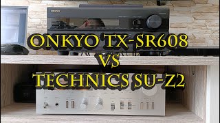 ONKYO TXSR608 vs TECHNICS SUZ2  Kolumny DIY STX  test [upl. by Kristien]