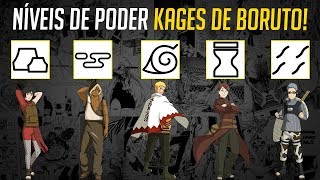 NÍVEIS DE PODER KAGES DE BORUTO  Nerd Sensei [upl. by Nele]