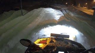 ATV Arctic Cat Alterra 700 snow plowing POV [upl. by Ahmad]