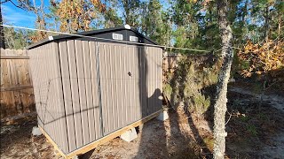 Sizzim 6x8 Metal Shed Build [upl. by Sadnak]