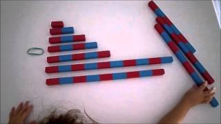 MONTESSORI quotutilisation des barres rouges et bleues ou numériquesquot film complet [upl. by Joellyn]