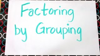 Whiteboard Math Factoring by Grouping [upl. by Charron]