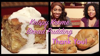 Krispy Kreme Bread PuddingBanana Pudding Pudgies Food Review on Lets Get Greedy 21 [upl. by Coe]