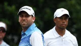 Tiger Woodss blunt response to Sergio García question [upl. by Bob279]