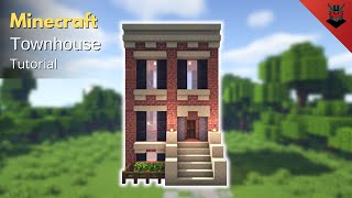 Minecraft How to Build a New York City Townhouse  Townhouse Tutorial [upl. by Acirej]