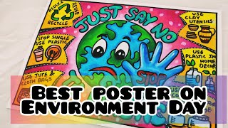 Beat Plastic Pollution Drawing  stop plastic poster chart project  ban plastic [upl. by Mischa]