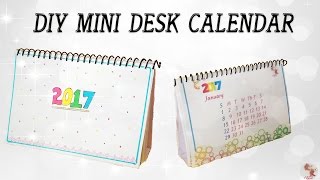 DIY Mini Calendar 2017  Desk Calendar  Step by step tutorial [upl. by Katalin251]