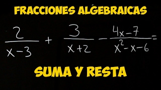 MATEMÁTICAS SUMA DE FRACCIONES ALGEBRAICAS BACHILLERATO AULAEXPRESS [upl. by Tal]