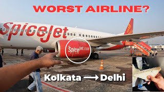 Flying SPICEJET B737800  Kolkata to Delhi  The SPICY Airline of all time [upl. by Inihor]