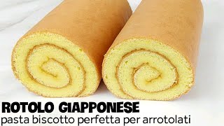 Il segreto del rotolo perfetto Ricetta pasta biscotto ideale per rotoli Rotolo giapponese facile [upl. by Nihi]