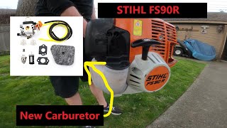 Stihl FS90 R carb replacment [upl. by Lamori]