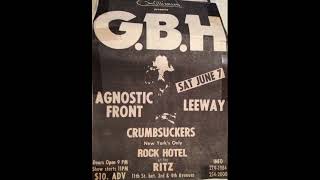 Agnostic Front US Live  The Ritz NYC 7th June 1986 Rare live tape by these NYHC legends [upl. by Youlton]