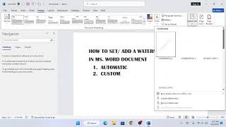 watermark ms word document [upl. by Bloom]