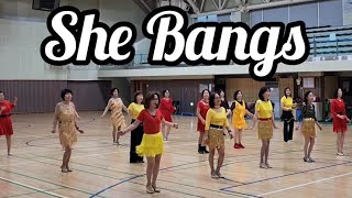 She Bangs Line Dance Ricky Martin Eun Hee Yoon수요반 [upl. by Ody]