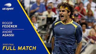 Roger Federer vs Andre Agassi Full Match  2005 US Open Final [upl. by Kalfas474]