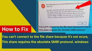 the following error occurred attempting to join the domain  obsolete SMB1 protocol [upl. by Buttaro]