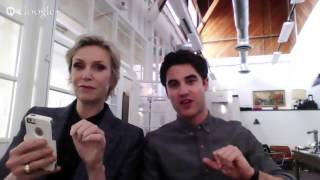 Glee Hangout with Darren Criss and Jane Lynch [upl. by Muhan]