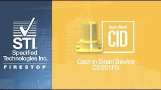 CastIn Floor Drain CD201FD  Firestop Device [upl. by Airahcaz]