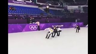 Olympics 2018 Gala Practice  Yuzuru Hanyu Javi amp Misha try bobsledding [upl. by Osmond]